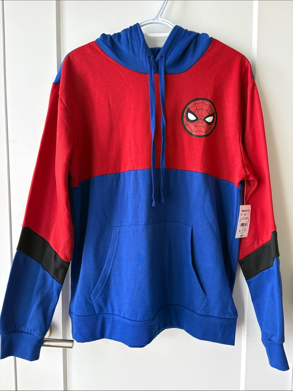 Men's Blue & Red SpiderMan Logo Pullover Hoodie